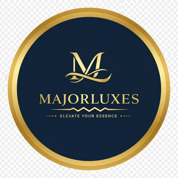 MAJORLUXES Logo - Navy Circle with Gold Border